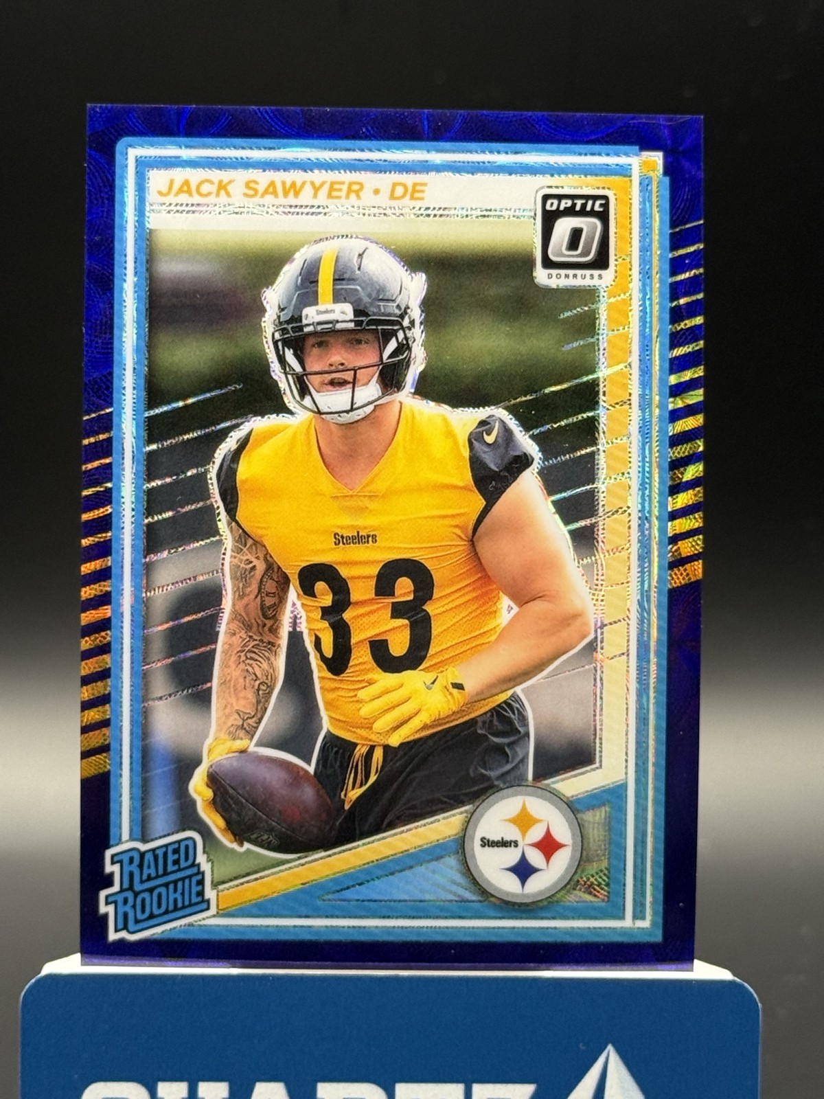2025 Panini Donruss - Rated Rookie Jack Sawyer #390 Optic Preview Blue Scope