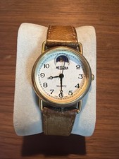 Vintage Medana Moonphase Unisex Watch Wraparound Band  Quartz Needs Battery