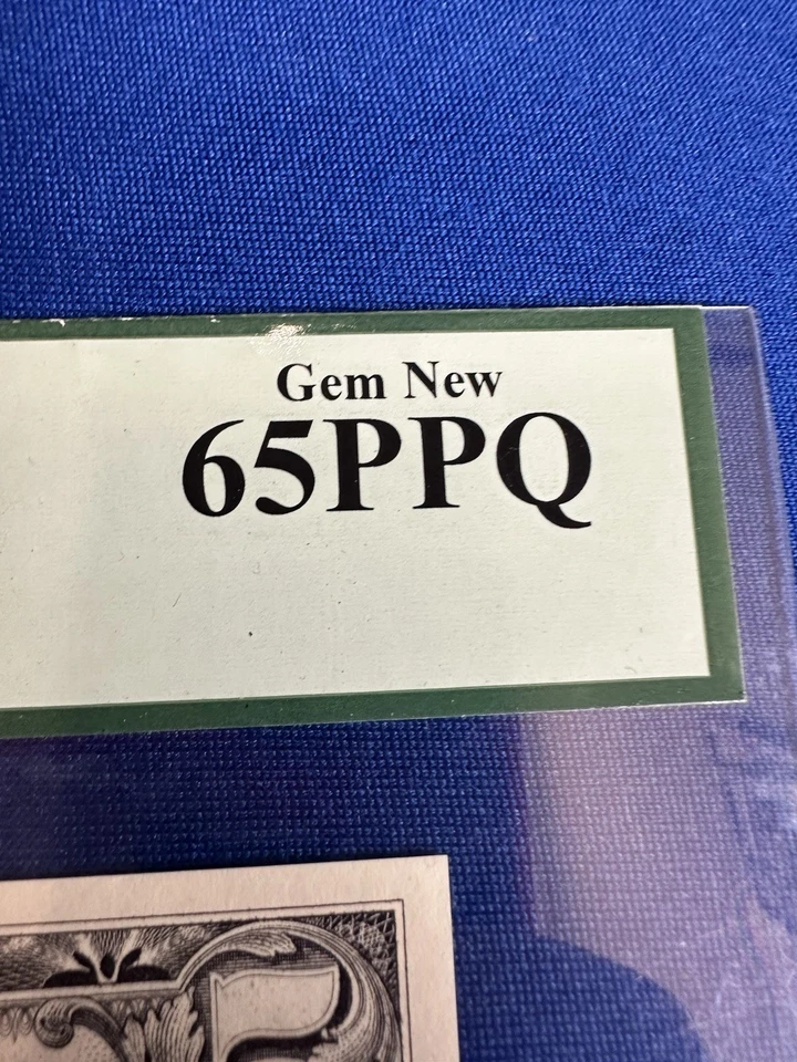 1995 $5 Five Dollar Bill Graded With Fancy Serial Number / 5 Of A Kind , - Image 4 of 4