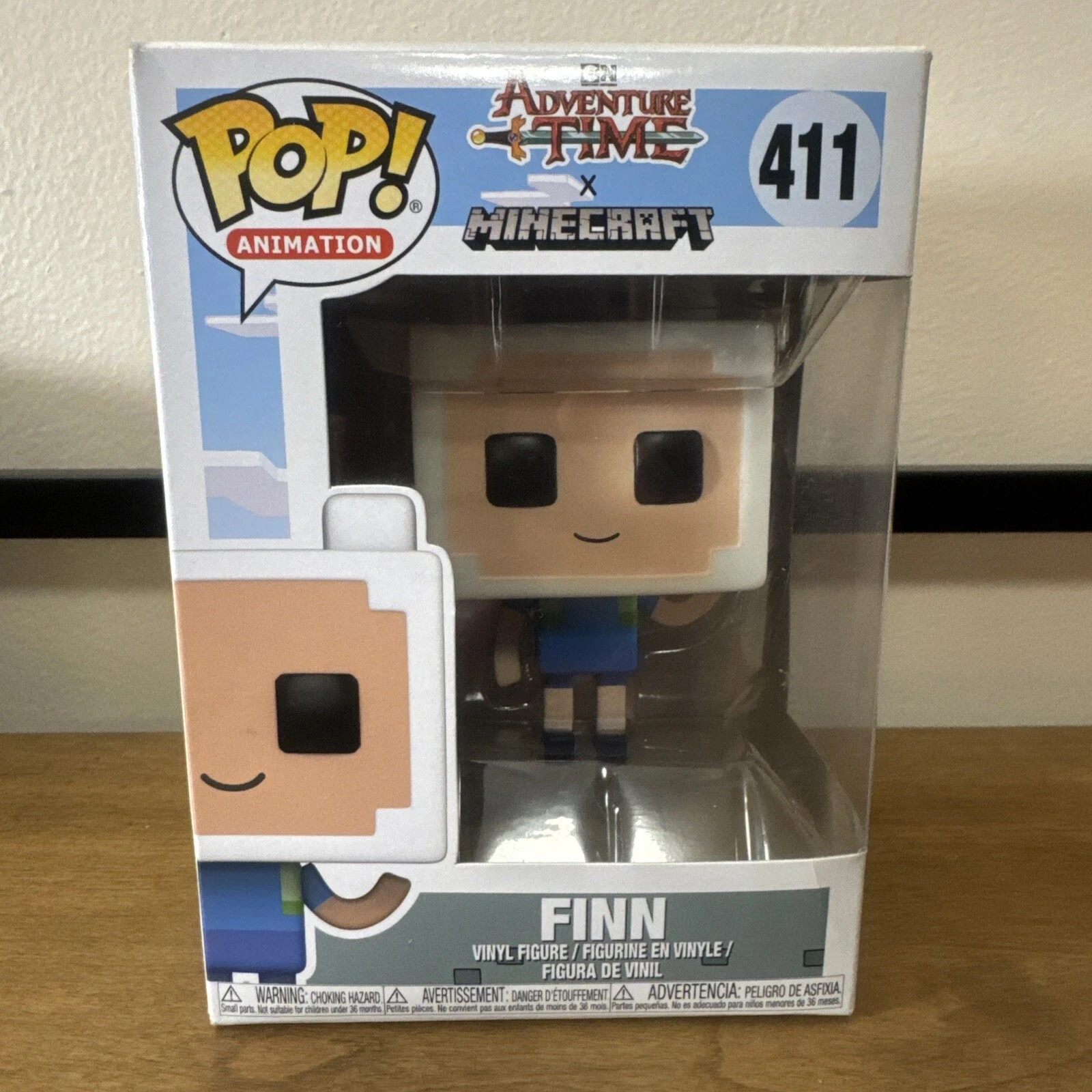 Funko Pop! Vinyl: Adventure Time - Finn (Minecraft Style) #411MINT!-4-13-7