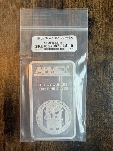 10 oz Silver Bar APMEX .999 Fine