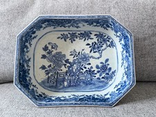A Fine Chinese Blue and White Elongated Octagonal Plate, Qianlong Period