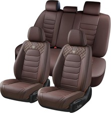 FLORICH Seat Covers Full Set, Leather Seat Cover, Front and Rear Seat Covers ...