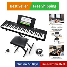 Melody 61 MK4 Keyboard Piano for Beginners with 61 Keys, Speakers, Stand, Ben...