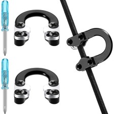 Sumind 2 Sets Archery D Loop Compound Bow Metal U Nock D Ring Buckle Release Noc