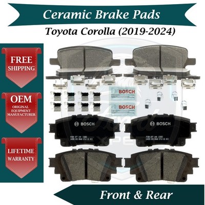 Bosch OEM Front & Rear Ceramic Brake Pads Kit For 2019-2024 Toyota Corolla