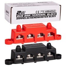 Spurtar Bus Bar Power Distribution Blocks with 4x M8 Terminal Studs 3x #8 M4 ...