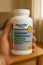 Equate Complete Multivitamin/Multimineral Supplement Tablets, Adults 50+, 450 Co