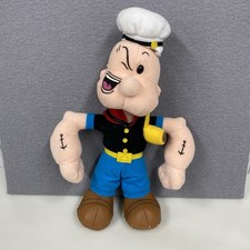 Vintage 1999 Popeye The Sailor Man Plush Stuffins Collectible 9" Doll Animation