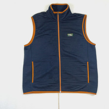 L.L. Bean Men's Airlight Vest Navy Blue Large Slight Fitted Full Zip Quilted