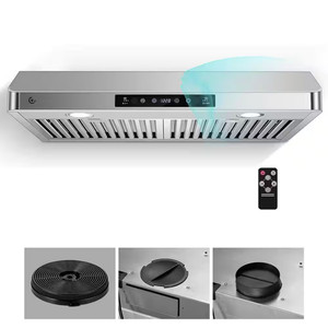 30 En. 700CFM Enduré sous le capot de gamme Cabinet avec affichage tactile, LED Lumières, une
