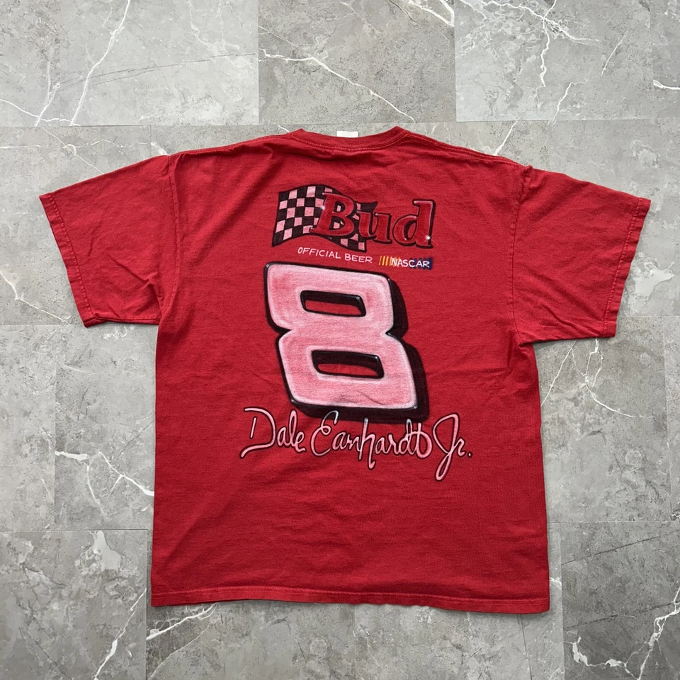 Vintage Dale Earnhardt Shirt Mens Large NASCAR Airburshed Graphic Tee Sr. & Jr. - Image 2 of 4