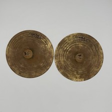 Vintage First Act Brass Crash Cymbals Approx 6.75  Wooden Knobs Percussion Begin