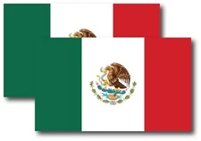 Magnet Me Up Mexico Flag Car Magnet 2 Pack 3x5"- Patriotic Decal, Made in USA