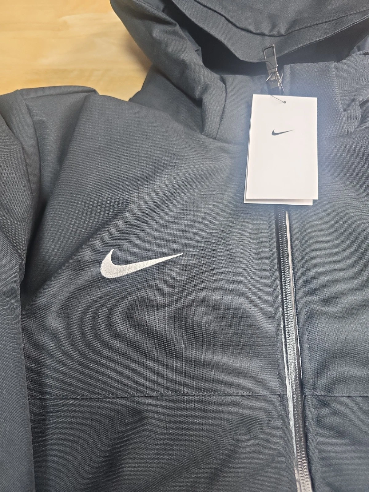 Nike 550 Duck Down Parka Winter Coat BLACK Men's Large DJ6526-010 - product detail image 4