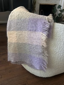 Couverture Vintage Glen Cree 64x44 Pouces - Laine Et Mohair écossais Années 50