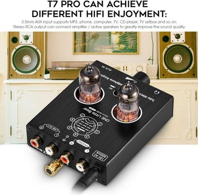 Douk  T7 PRO  Mini Vacuum Tube MM MC Phono Stage Stereo Audio Headphone Amp