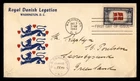 Mayfairstamps US FDC 1943 Flag of Denmark Royal Danish Legation First Day Cover