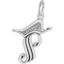 Savannah Georgia Symbol Charm - Metal - Sterling Silver