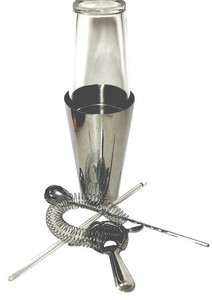 Barware Boston Shaker Stainless Steel Glass Shakers Strainer Glass Stirrer Spoon