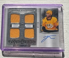 2024-25 THE CUP JONATHAN MARCHESSAULT QUAD FOUNDATION JERSEY AUTO /15 NASH PREDS