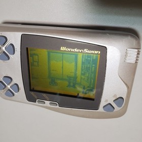 Bandai WonderSwan Console Silver Pearl White SW-001 Tested Working See Photos