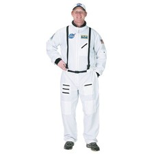 Aeromax Adult Astronaut Suit, w/Embroidered Cap SM white 