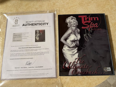#ad Anna Nicole Smith Signed TrimSpa Photo Beckett BAS LOA Autograph Authentic $300.00