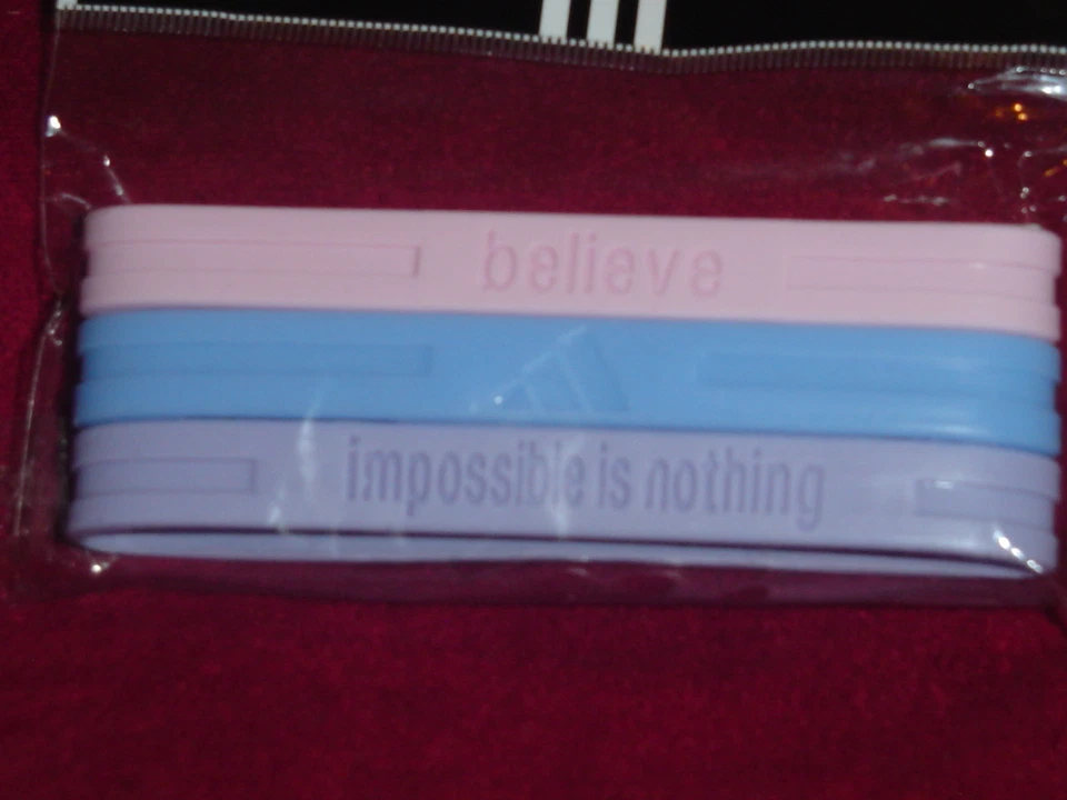 Adidas SUPERSTAR Bailarina Identificación Pulseras Pulseras Rosa Azul Púrpura ¡Nuevo! Foto 2 de 2