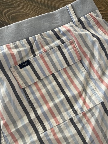 Lee Mid Rise 7" Multi Striped Bermuda Shorts size 22 M - Picture 15 of 16