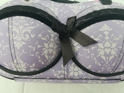 The Bragg Company Purple & Black Bra And Lingerie Purse Bag - Picture 7 of 8