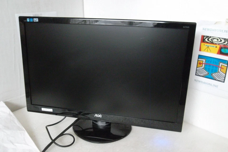 AOC E2752She 27" LED Monitor Widescreen 1080p HD HDMI DP VGA 16:9 2ms 270LM00004 - Image 3 of 4