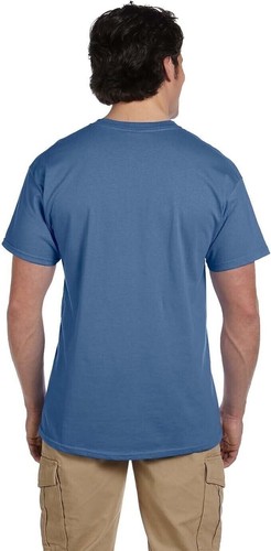 Mens Hanes ComfortBlend Ecosmart Crewneck T-Shirt Heather Blue Size Small S NWT - Picture 2 of 6