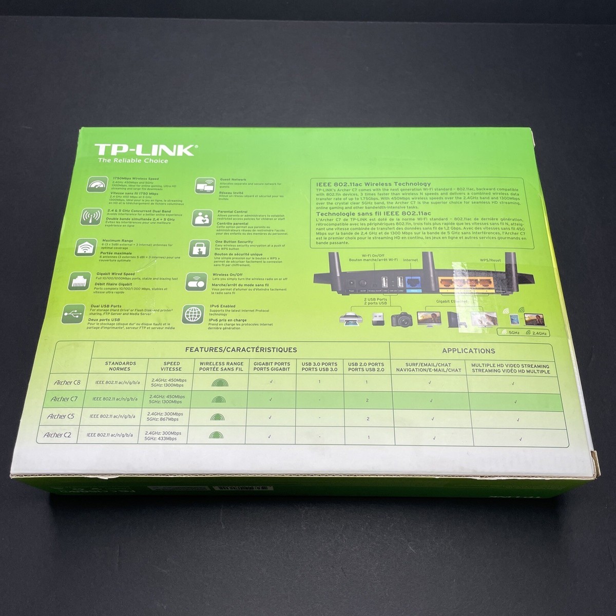 TP-LINK AC1750 Wireless Dual Band Gigabit Router Archer C7 TP-LINK AC1750 Wireless Dual Band Gigabit Router Archer C7