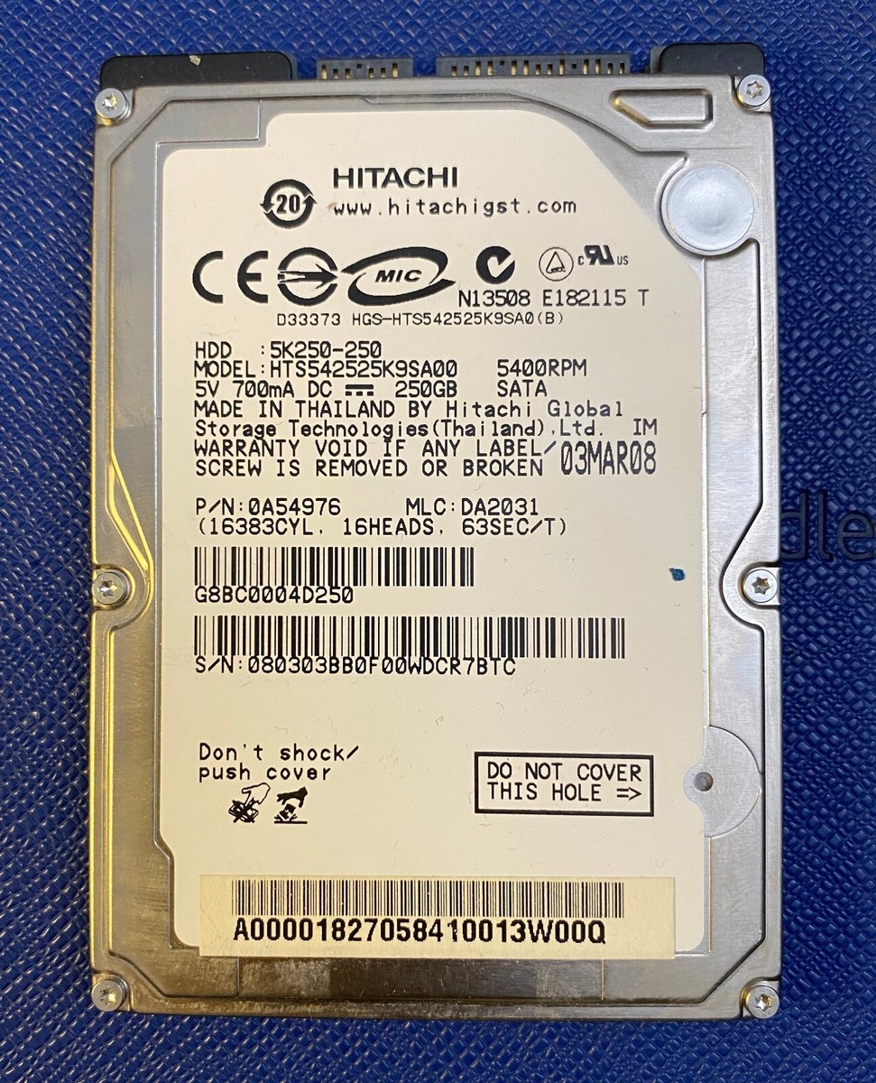 Hitachi Hts542525k9sa00 Hitachi 250gb Hard Disk Hitachi 250GB Sata