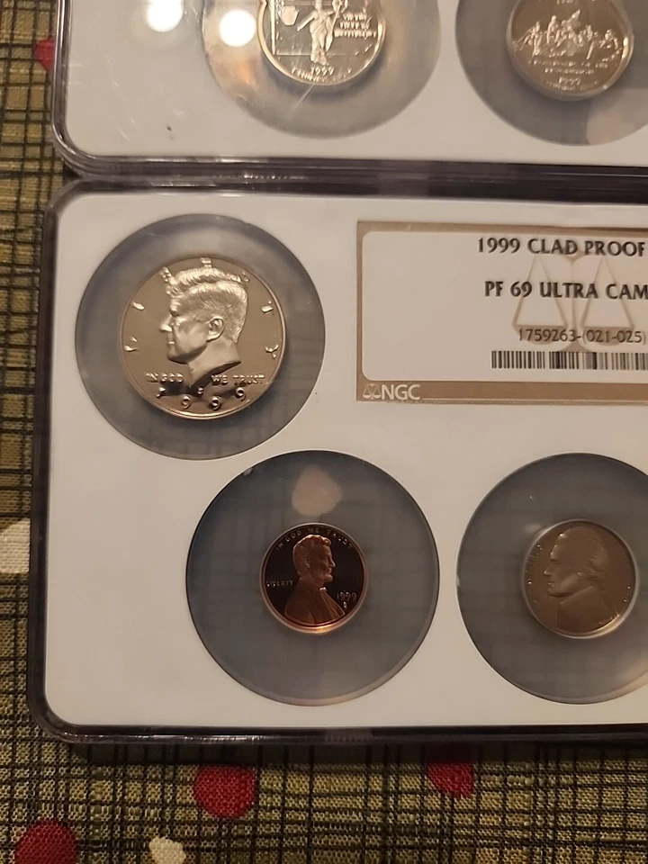 1999-S CLAD PROOF SET, COMPLETE MULTI COIN SET OF 10 COINS NGC PF69 ULTRA CAMEO - Image 3 of 4