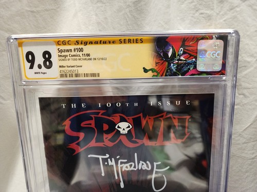 Spawn 100 CGC 9.8 SS Signed By Todd McFarlane 2000 Variant Frank Miller 1 2 - Picture 2 of 4