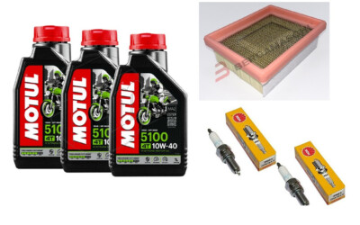 SYM MAXSYM 500 TL 2019 2020 INSPEKTIONSPAKET MOTUL 5100 10W40 LUFTFILTER UND ZÜNDKERZEN NGK