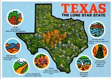 Vintage Postcard Texas, The Lone Star State, One Third of the nation's oil