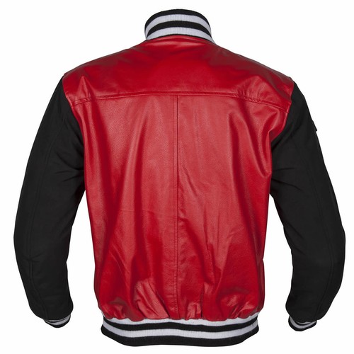 Spada Leather Motorcycle Jacket Campus Red/Black - Picture 3 of 5