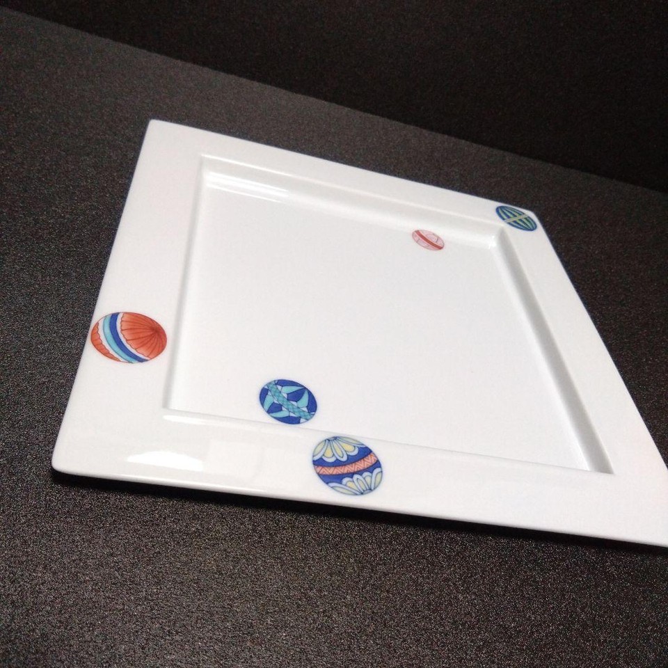 Imari Ware Hataman Toen Temari 2 Rim Square Plates Original eBay