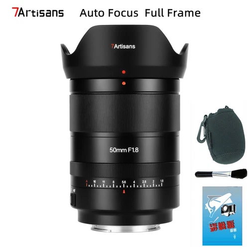 7artisans 50mm F1.8 Auto Focus Full Frame STM Lens for Sony FE E Mount Camera