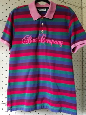 BEST COMPANY by Designer Olmes Carretti Poloshirt L gestreift bestickt