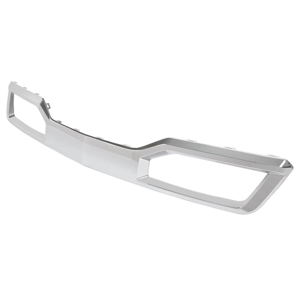 Parachoques delantero cromado para Chevrolet Silverado 1500 2019-2021 placa de deslizamiento moldura inferior Foto 4 de 4