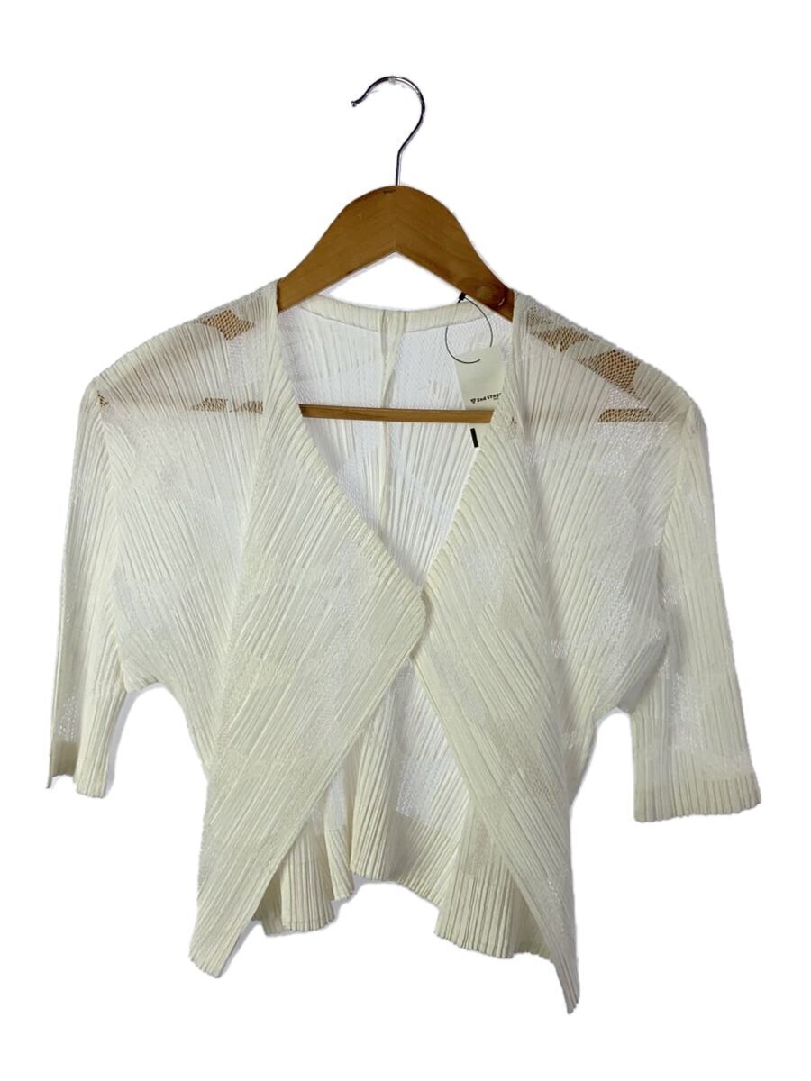 PLEATS PLEASE ISSEY MIYAKE◆カーディガン(薄手)/3/ポリエステル/PUP/PP43-JJ803 PLEATS PLEASE ISSEY MIYAKE ◇ Cardigan (thin) / 3