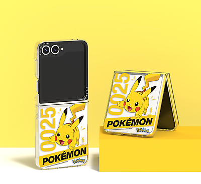 ◆SLBS◆ Pokemon Pikachu Slim Impression Case for Galaxy Z F SAMSUNG Galaxy Z Flip6 Pokemon Pikachu Slim Impression Case