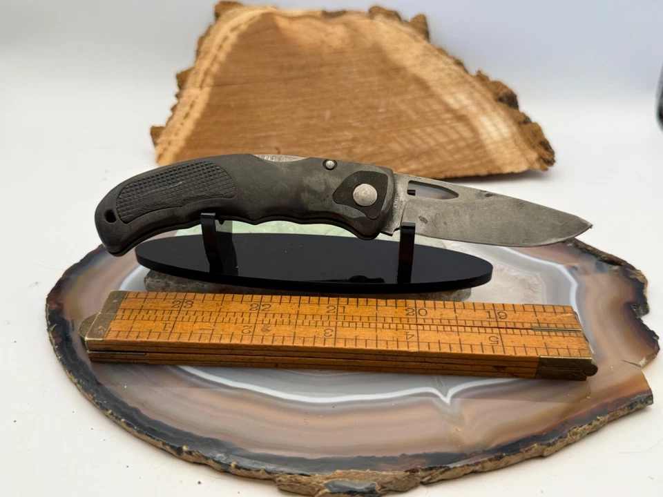 Rare Browning Italy Folding Single Blade Hunter Lockback  Rubber handles--736.25 - Image 2 of 4