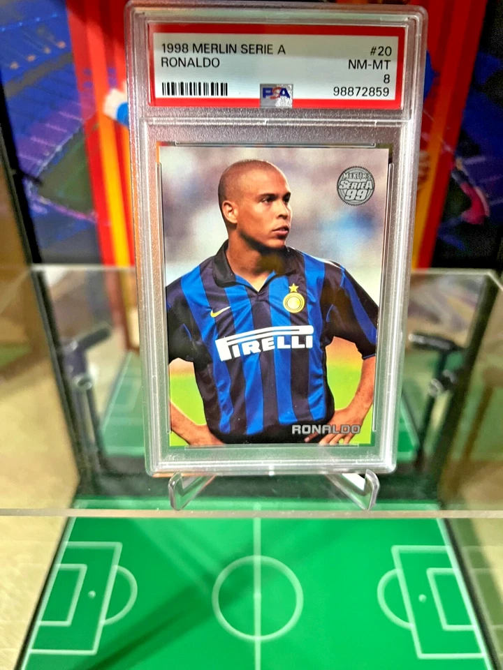 Tarjeta Merlin Seria A Ronaldo Nazario 1998 #20 casi nueva PSA 8 Foto 3 de 4