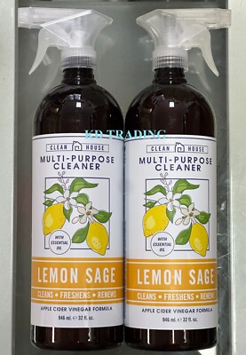 #ad #ad 2 Pack CLEAN HOUSE LEMON SAGE Kitchen Odor Deodorizer Cleaner Freshen Renew $43.95