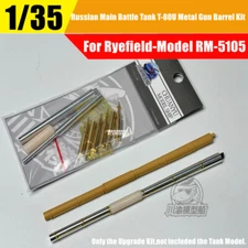 1/35 Russian T-80U Main Battle Tank Metal Gun Barrel+Shells for Ryefield RM-5105